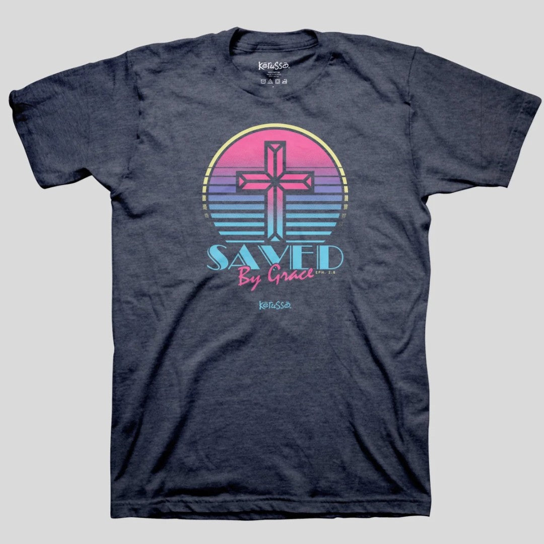 Saved By Grace Cross T-Shirt Medium