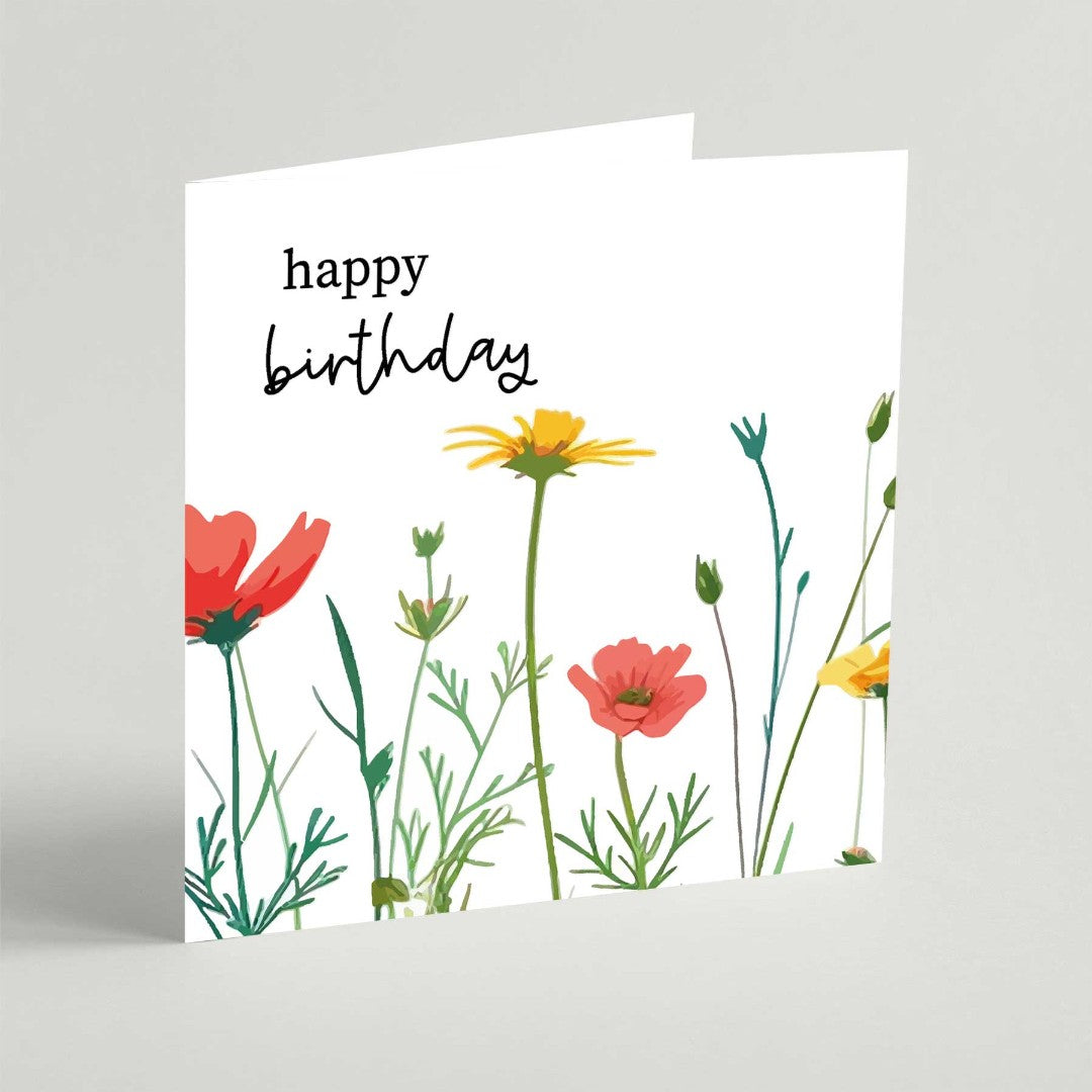 Happy Birthday (Wildflowers) Greeting Card