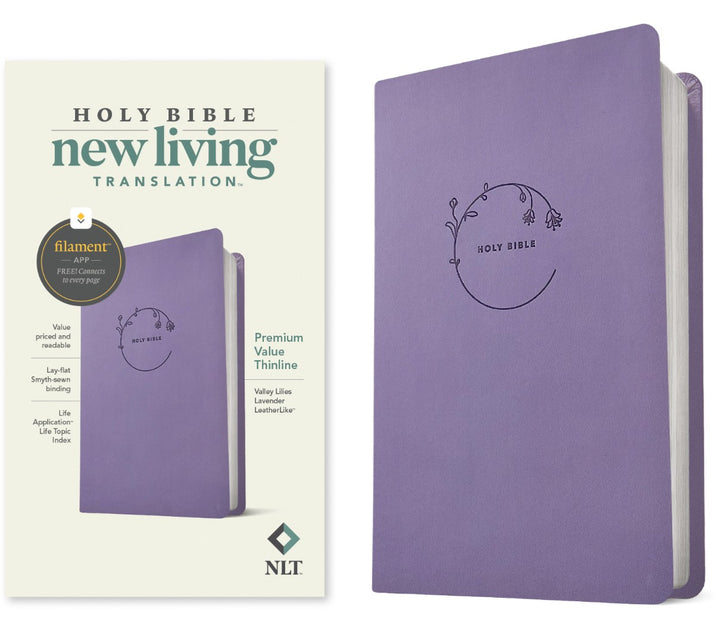 NLT Premium Value Thinline Bible, Filament Enabled, Lavender