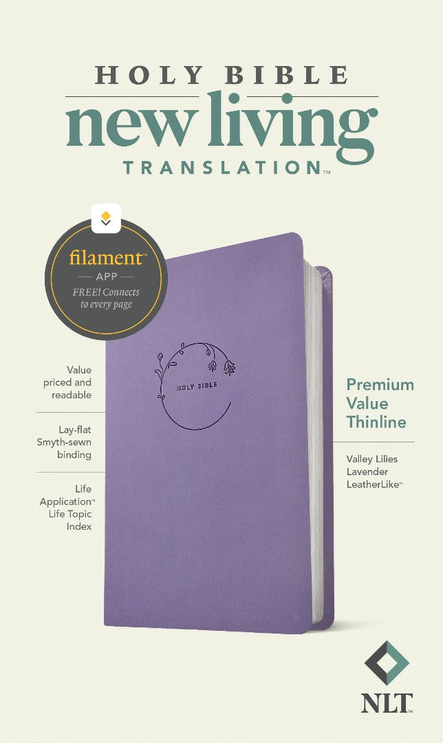 NLT Premium Value Thinline Bible, Filament Enabled, Lavender