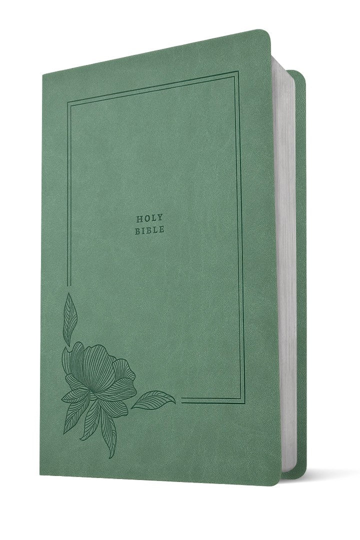 NLT Large Print Premium Value Thinline Bible, Sage Green