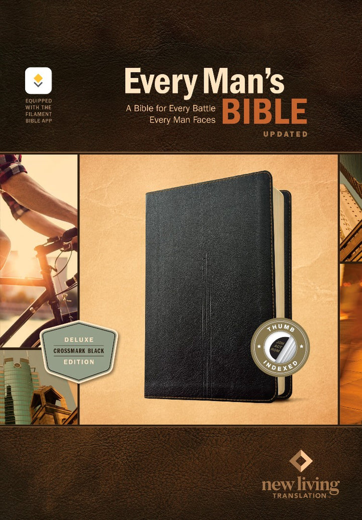 NLT Every Man's Bible, Filament Enabled, Black, Indexed