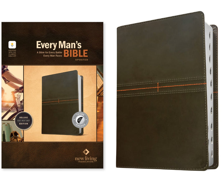 NLT Every Man's Bible, Filament Enabled, Gray, Indexed