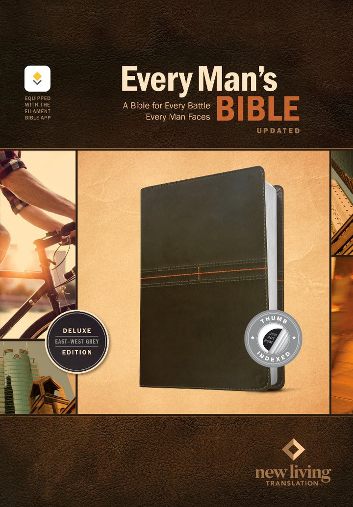 NLT Every Man's Bible, Filament Enabled, Gray, Indexed