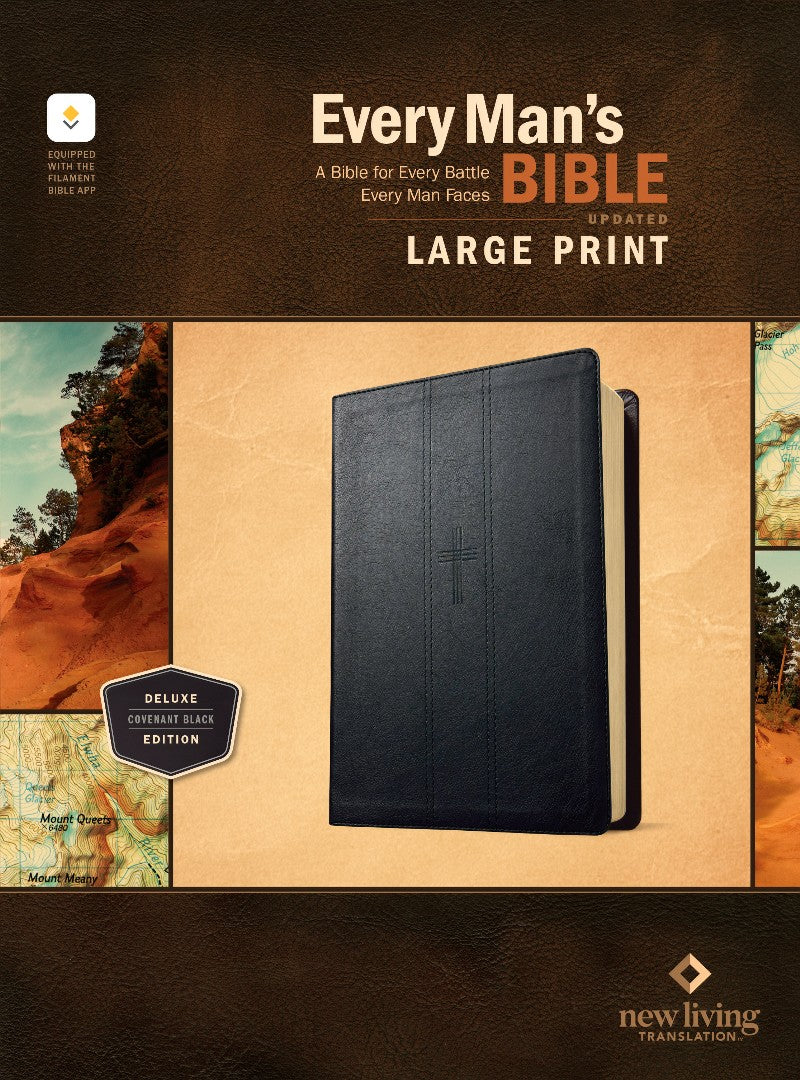 NLT Every Man's Bible, Large Print, Black