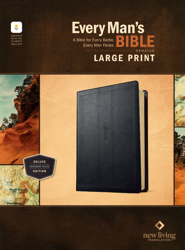 NLT Every Man's Bible, Large Print, Black