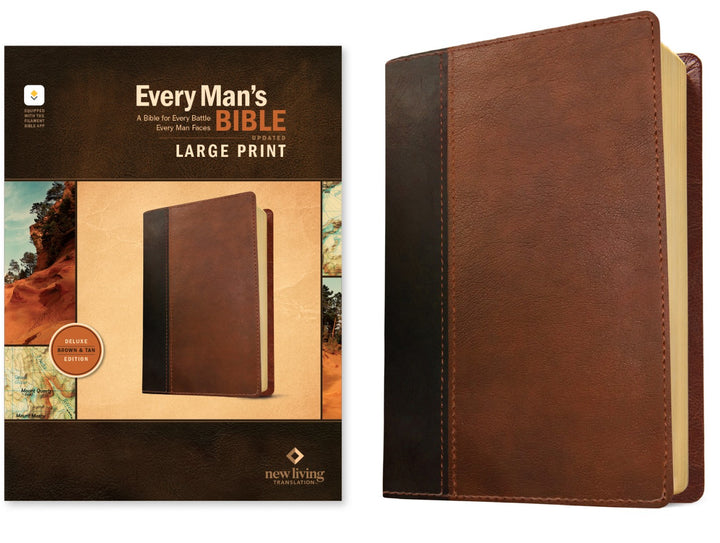 NLT Every Man's Bible, Large Print, Brown/Tan