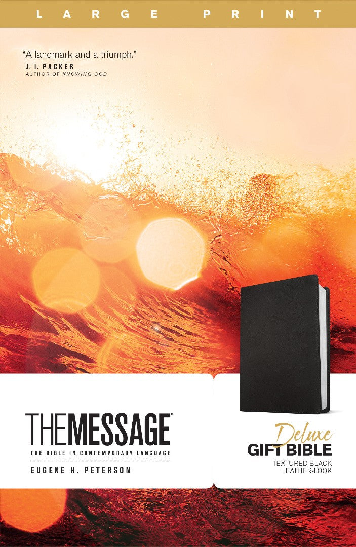 Message Deluxe Gift Bible, Large Print, Textured Black