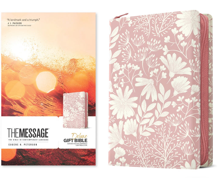 Message Deluxe Gift Zipper Bible, Garden Blush