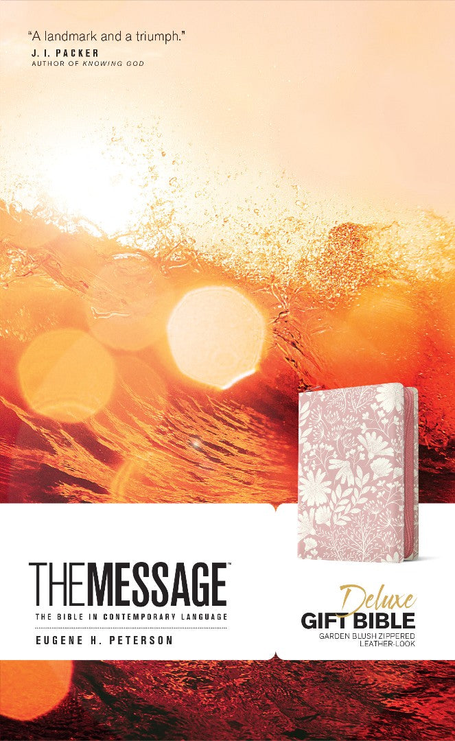 Message Deluxe Gift Zipper Bible, Garden Blush