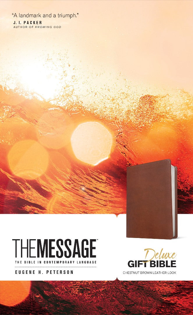Message Deluxe Gift Bible, Chestnut Brown