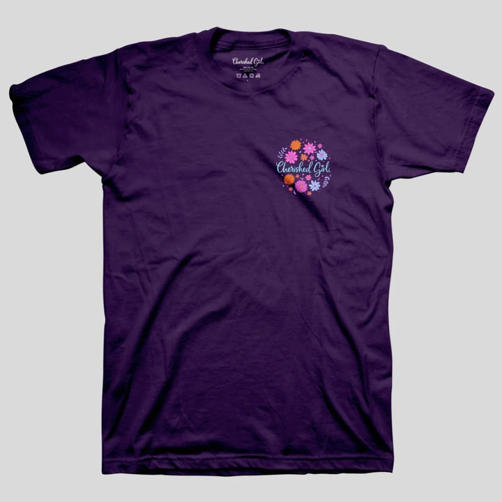 Bloom Where God Plants Cherished Girl T-Shirt Medium