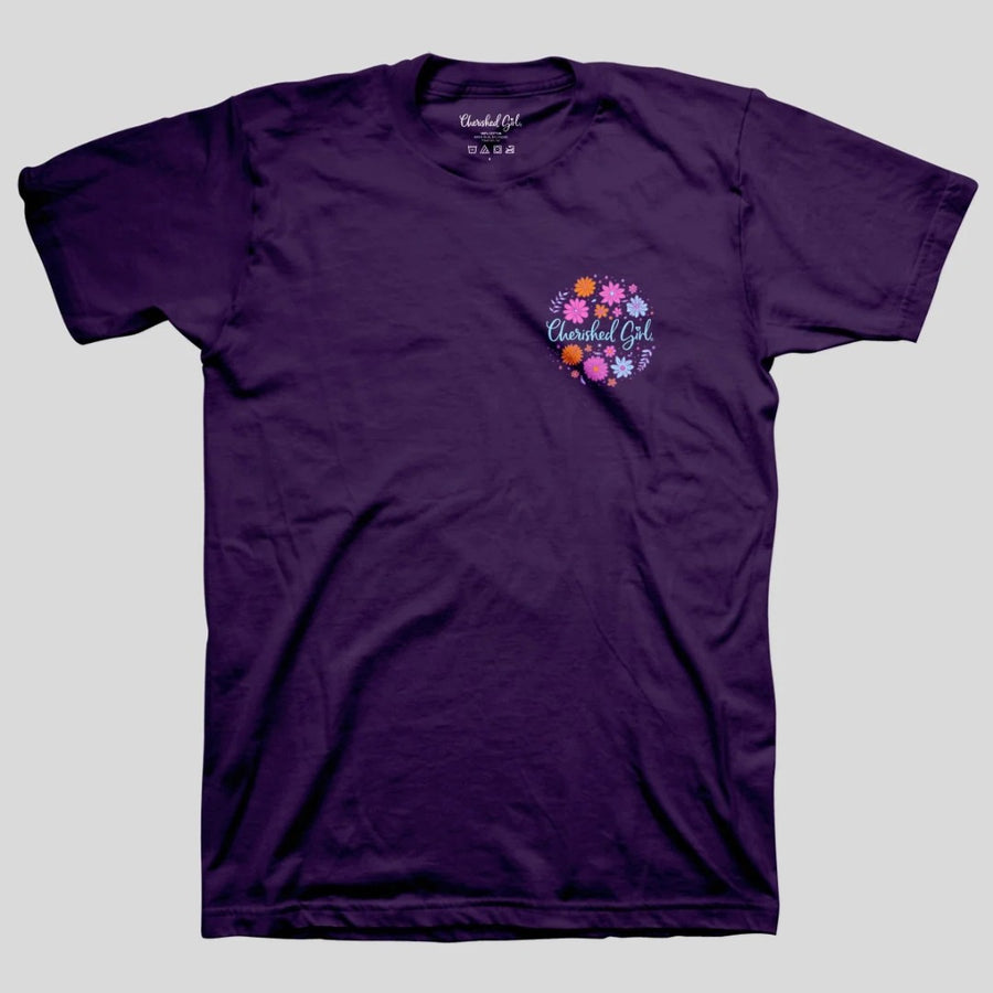 Bloom Where God Plants Cherished Girl T-Shirt 2XL