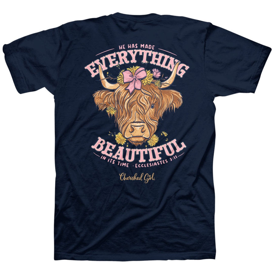Highland Cow Cherished Girl T-Shirt Large