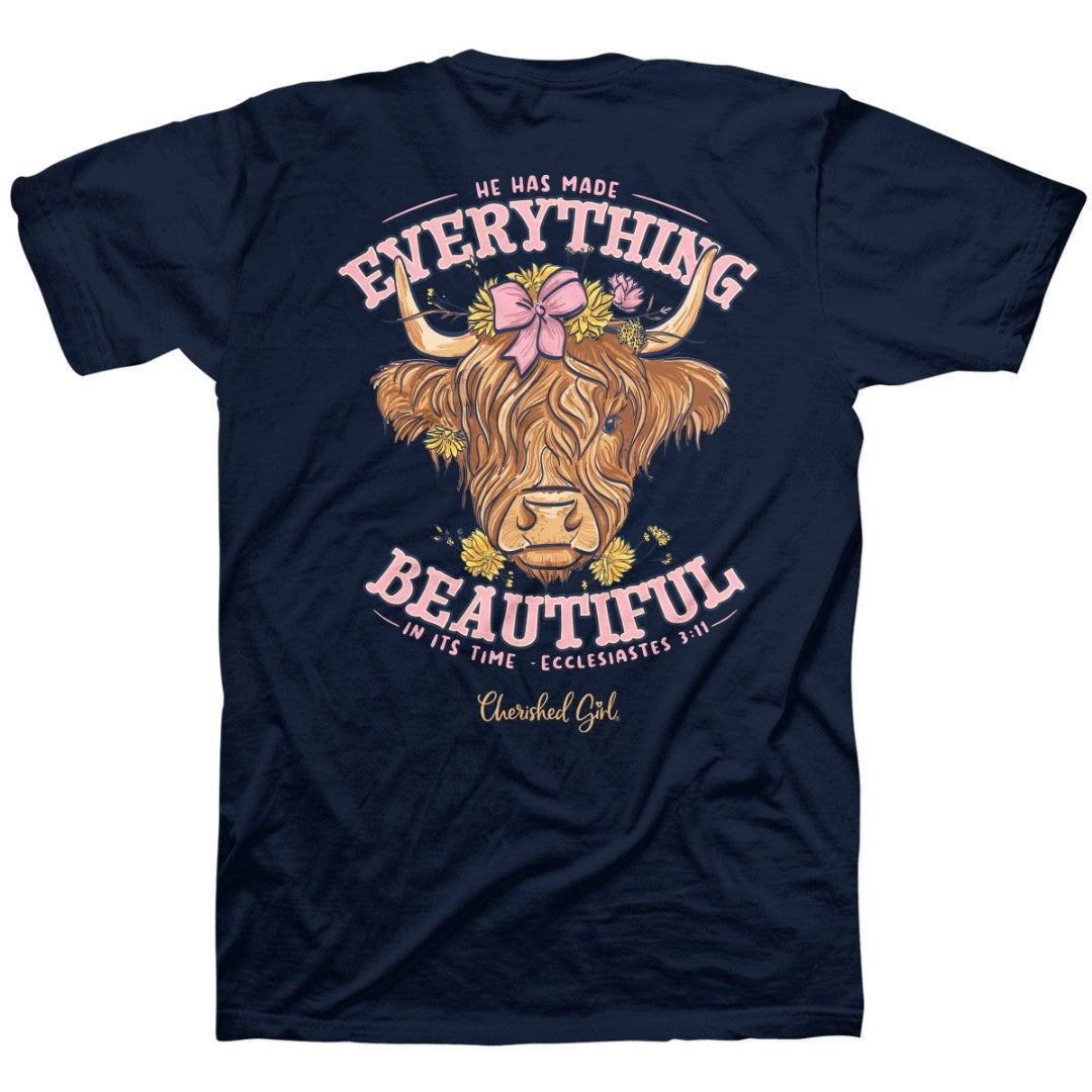 Highland Cow Cherished Girl T-Shirt 3XL