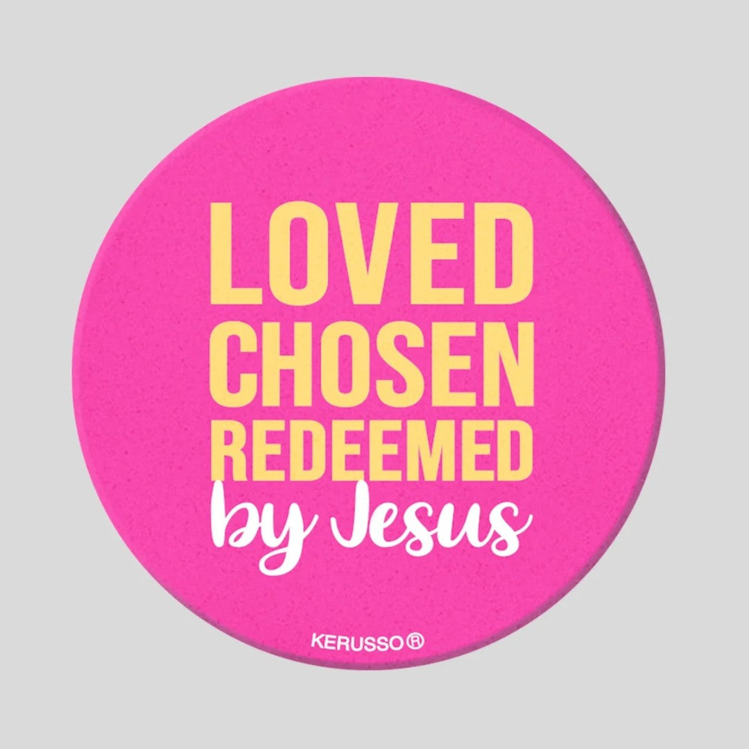 Loved Chosen Redeemed - Car Coaster