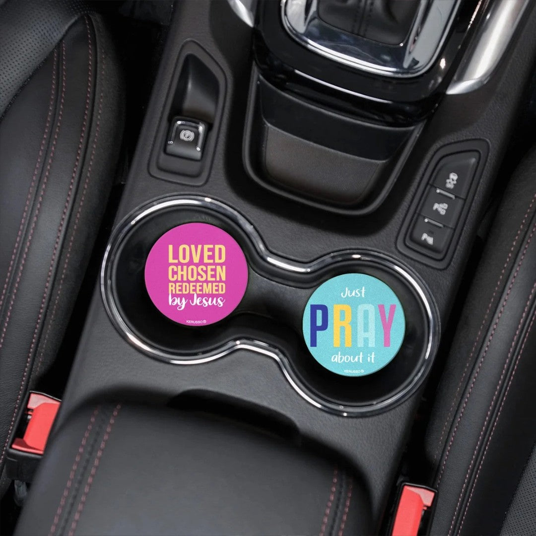 Loved Chosen Redeemed - Car Coaster