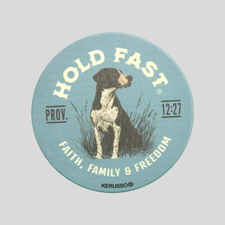 Hold Fast Hunting Dog - Car Coaster