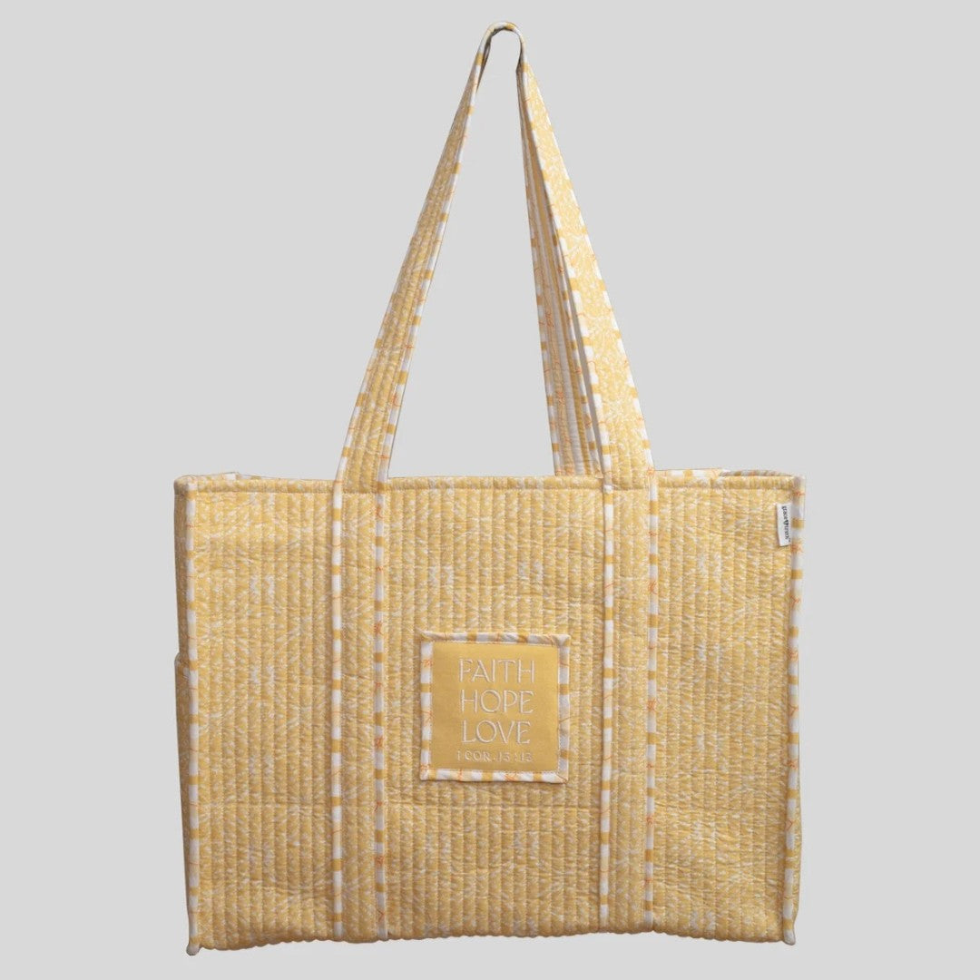 Sunburst Lattice Luxe Quilted Tote