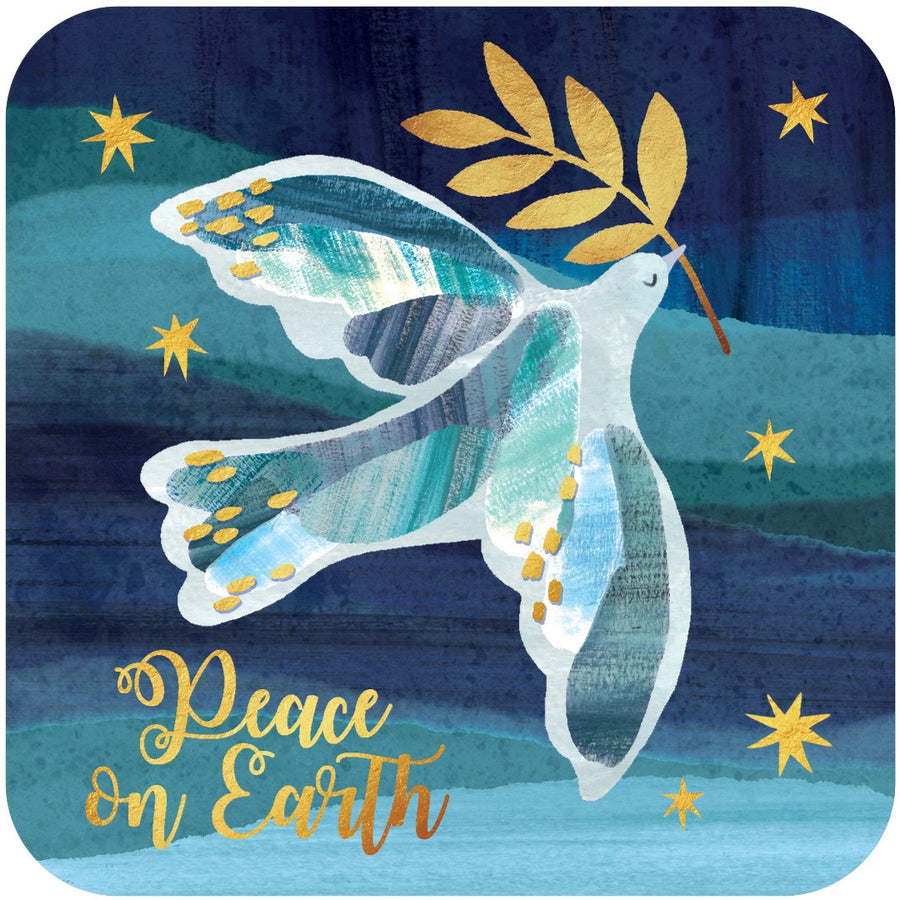 Dove Of Peace Christmas Coaster