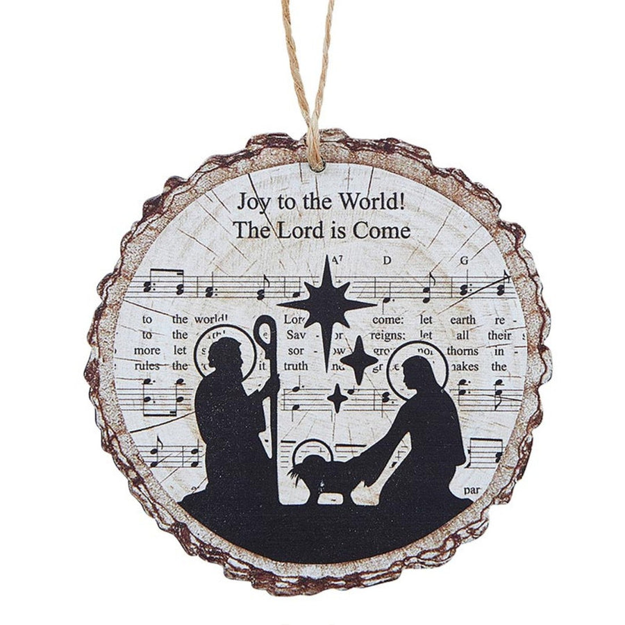 Joy To The World Wood Slice Ornament