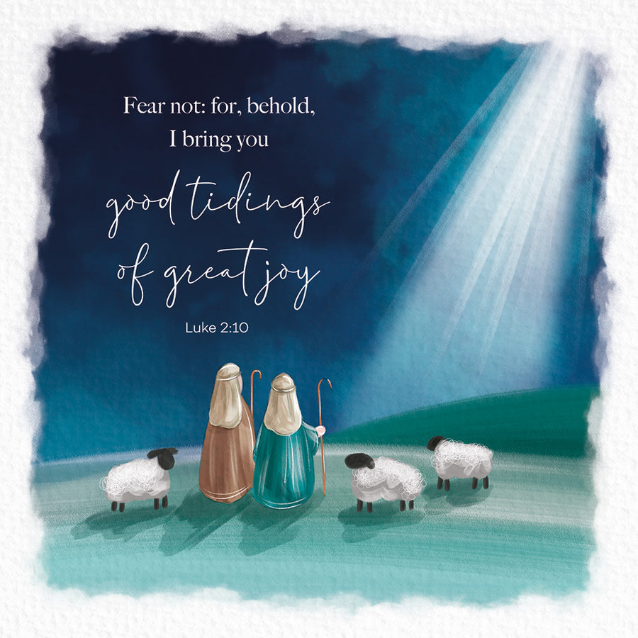 Heavenly Announcement Christmas Cards (Pack Of 10)