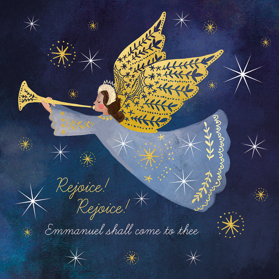 Rejoicing Angel Christmas Cards (Pack Of 10)