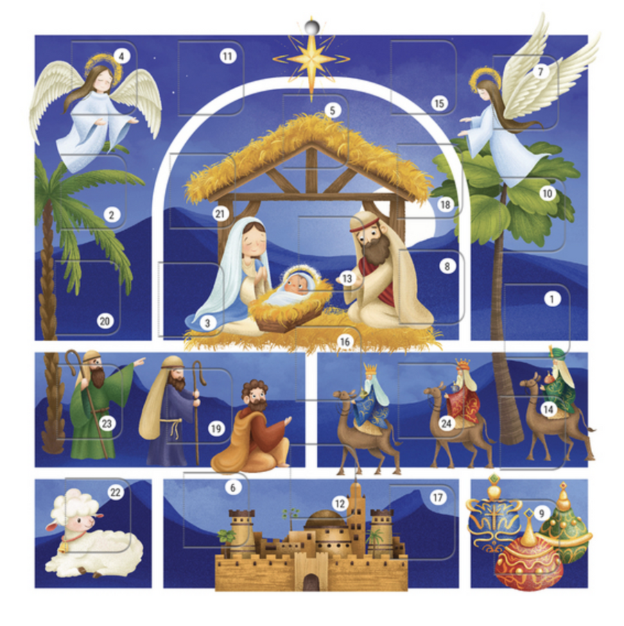 Advent Calendar Square: Nativity Panels