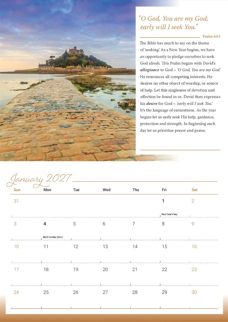 2027 Mini Wall Calendar: Words Of Reflection