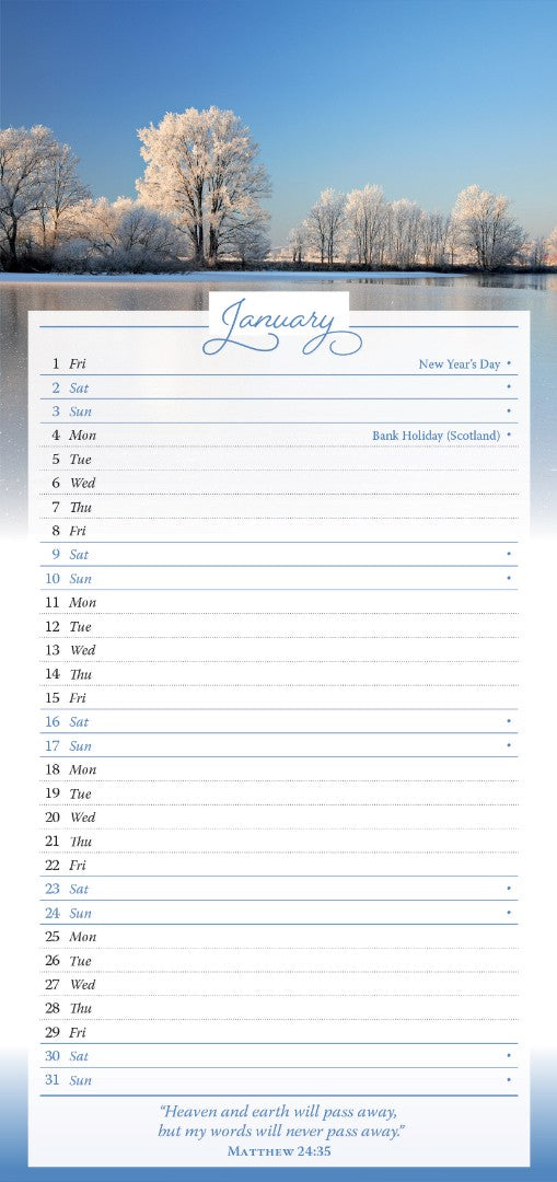 2027 Wall Calendar: Words Of Jesus