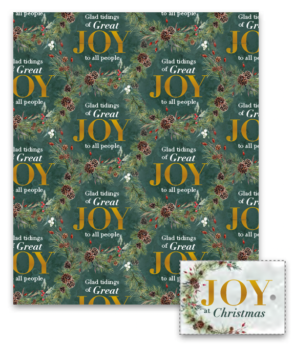 Gift Wrap: Joy (4 Pack)
