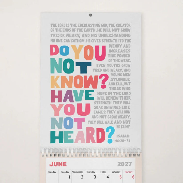 2027 Christian Wall Calendar