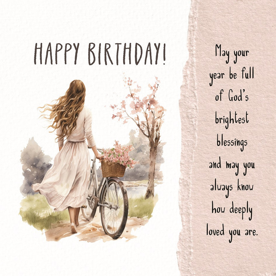Cherry Blossom Birthday Card