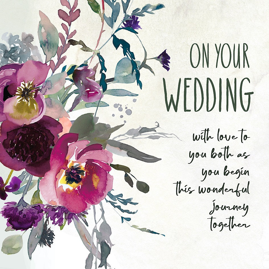 Mulberry Wedding Greetings Card