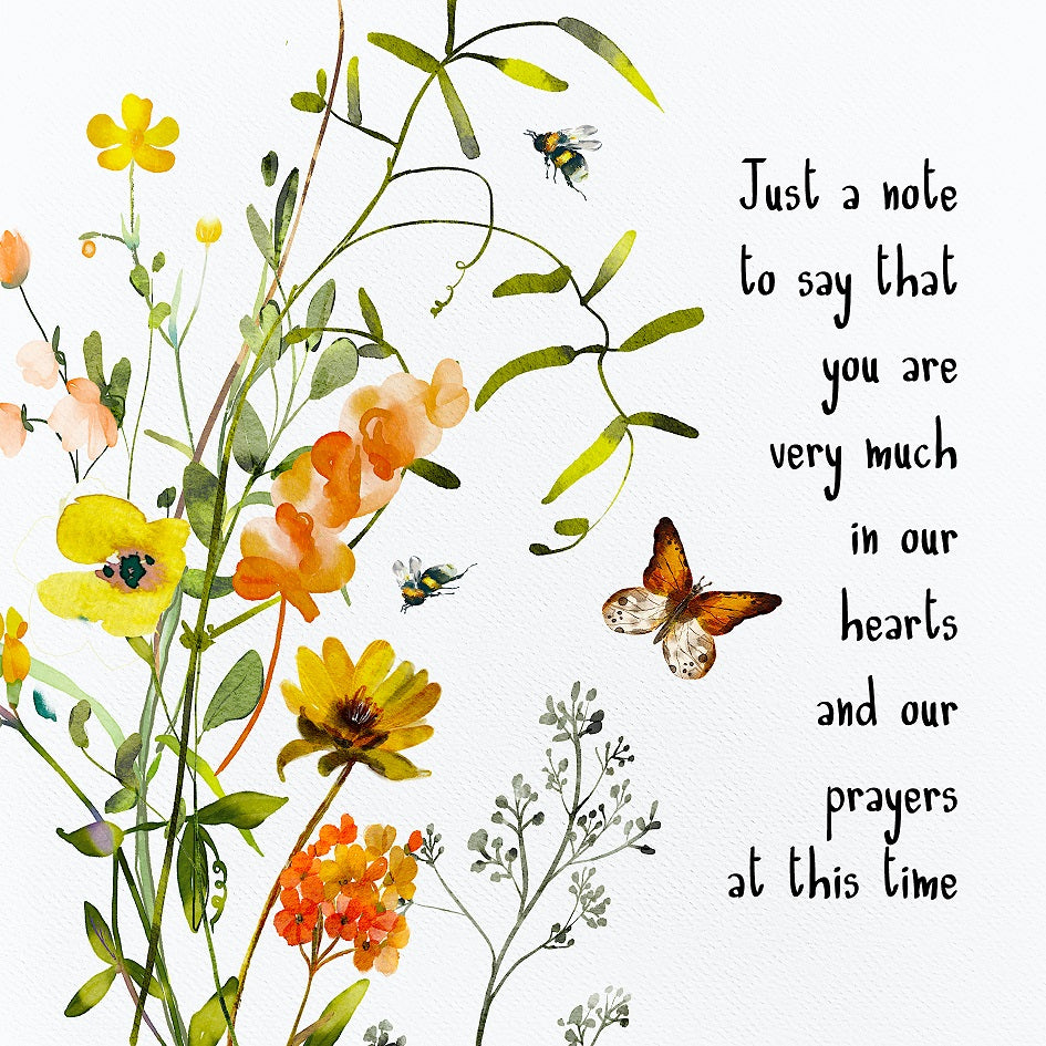 Orange Butterfly Greetings Card