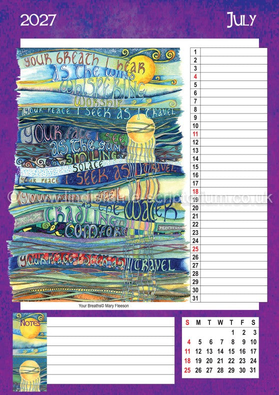 2027 Scriptorium Art Wall Calendar
