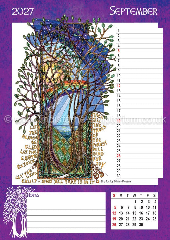 2027 Scriptorium Art Wall Calendar