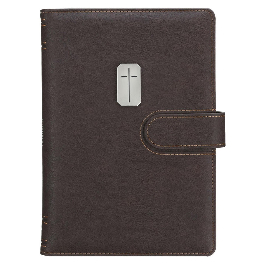 Man of God Journal with Magnetic Closure, Brown