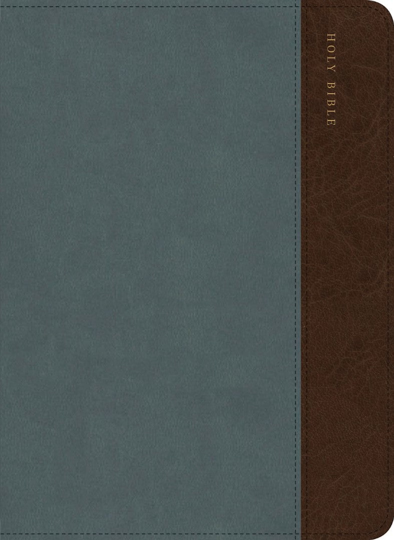 CSB Large Print Compact Reference Bible, Slate/Brown