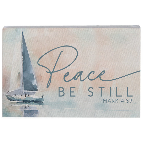 Peace Be Still Wooden Plaque