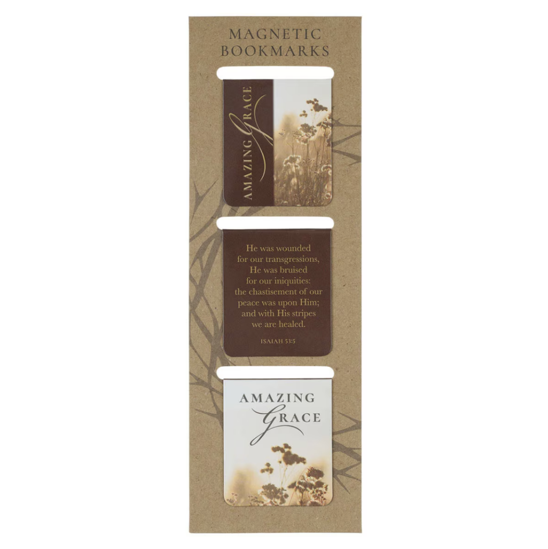 Amazing Grace Wildflower Die-cut Magnetic Bookmark Set