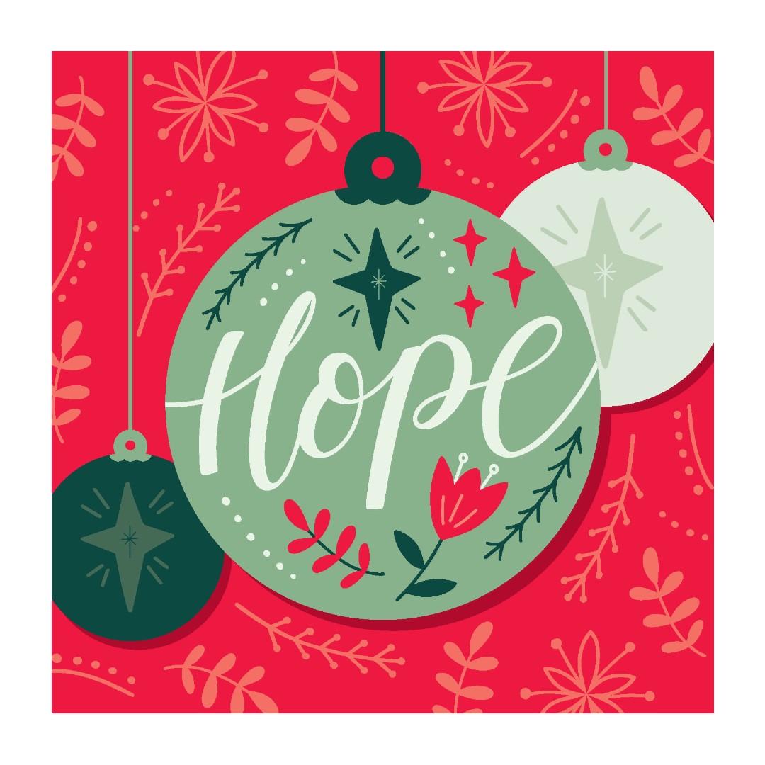 Hope Bauble - Christmas Card (Pack of 10)
