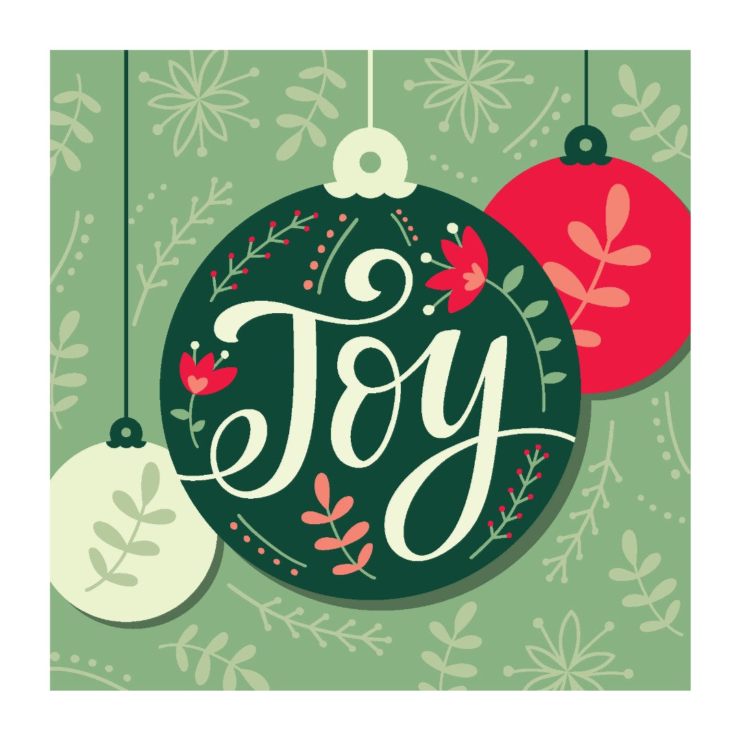 Joy Bauble - Christmas Card (Pack of 10)
