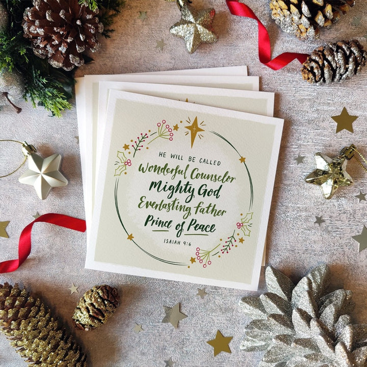 Wreath - Christmas Card (Pack of 10) - Re-vived