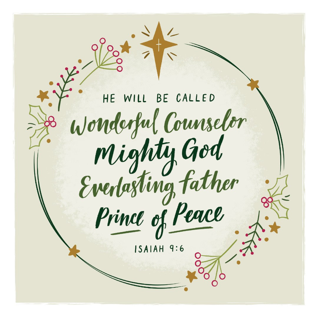 Wreath - Christmas Card (Pack of 10)
