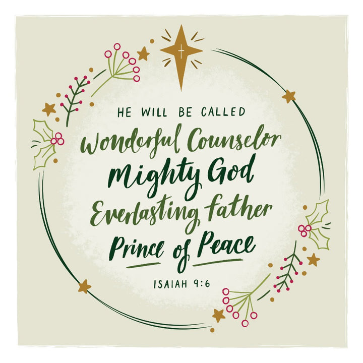 Wreath - Christmas Card (Pack of 10)