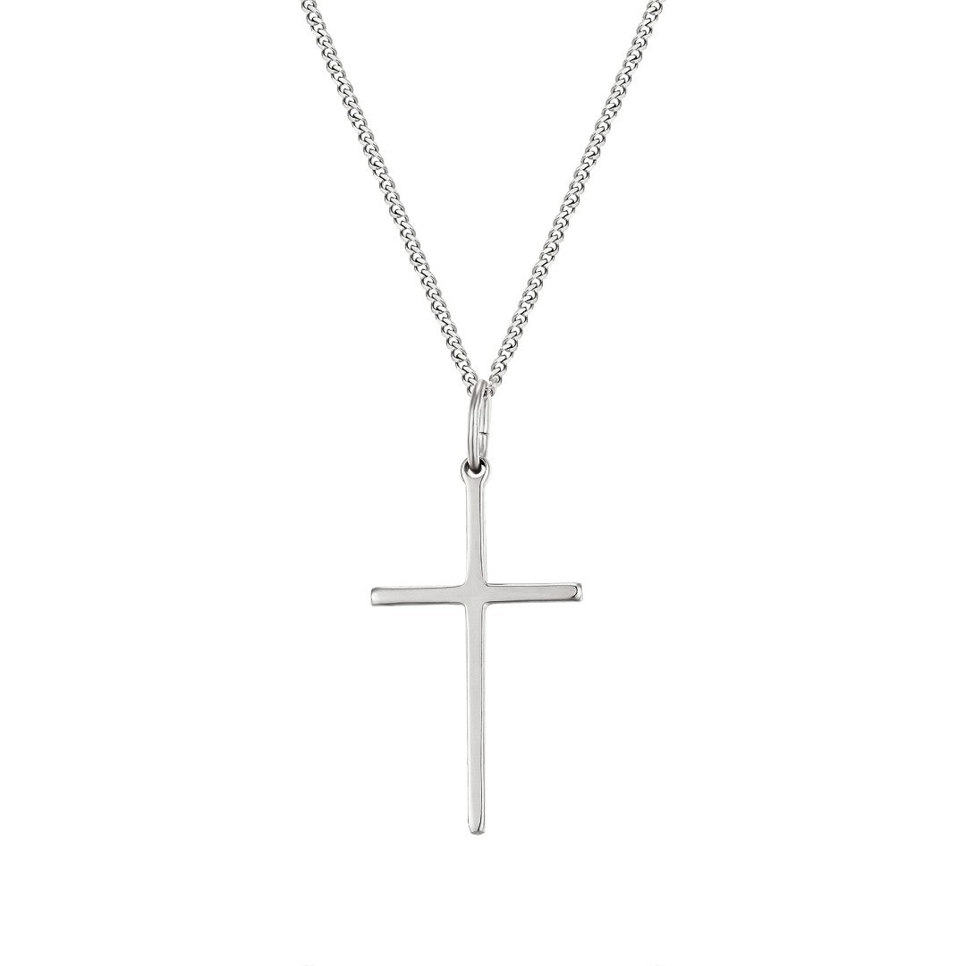 Delicate Plain Cross Pendant