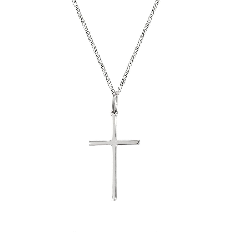 Delicate Plain Cross Pendant
