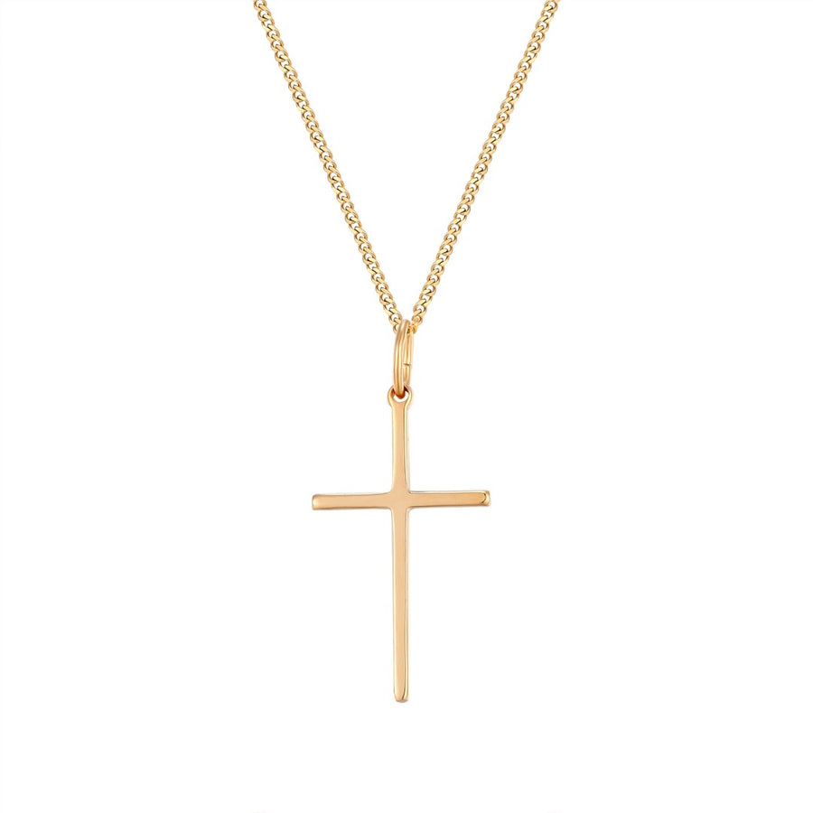 Delicate Plain Cross Pendant