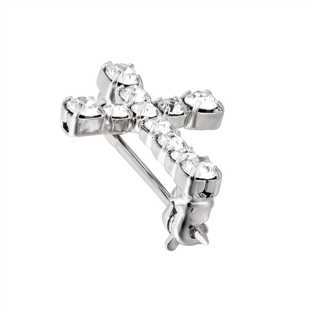 Swarovski Crystal Cross Brooch